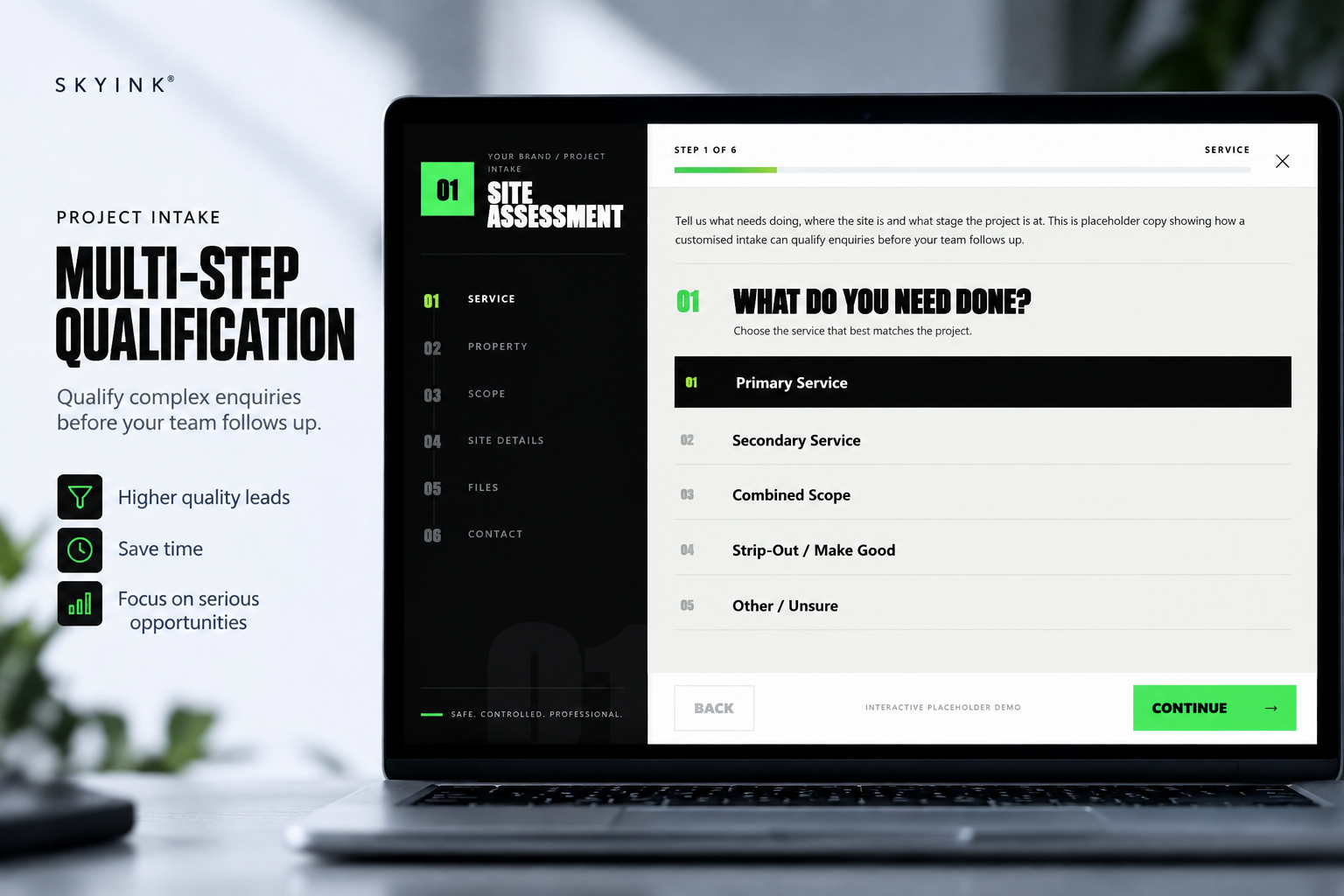 Multi-step qualification